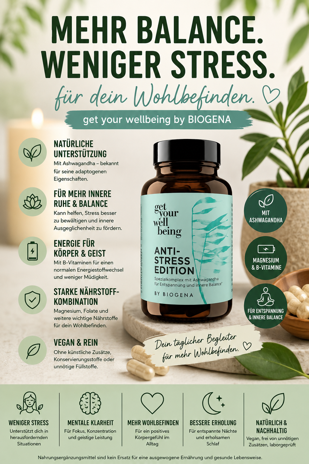 Get Your Wellbeing by BIOGENA Antistress Komplex – Natürliche Unterstützung für mehr innere Balance