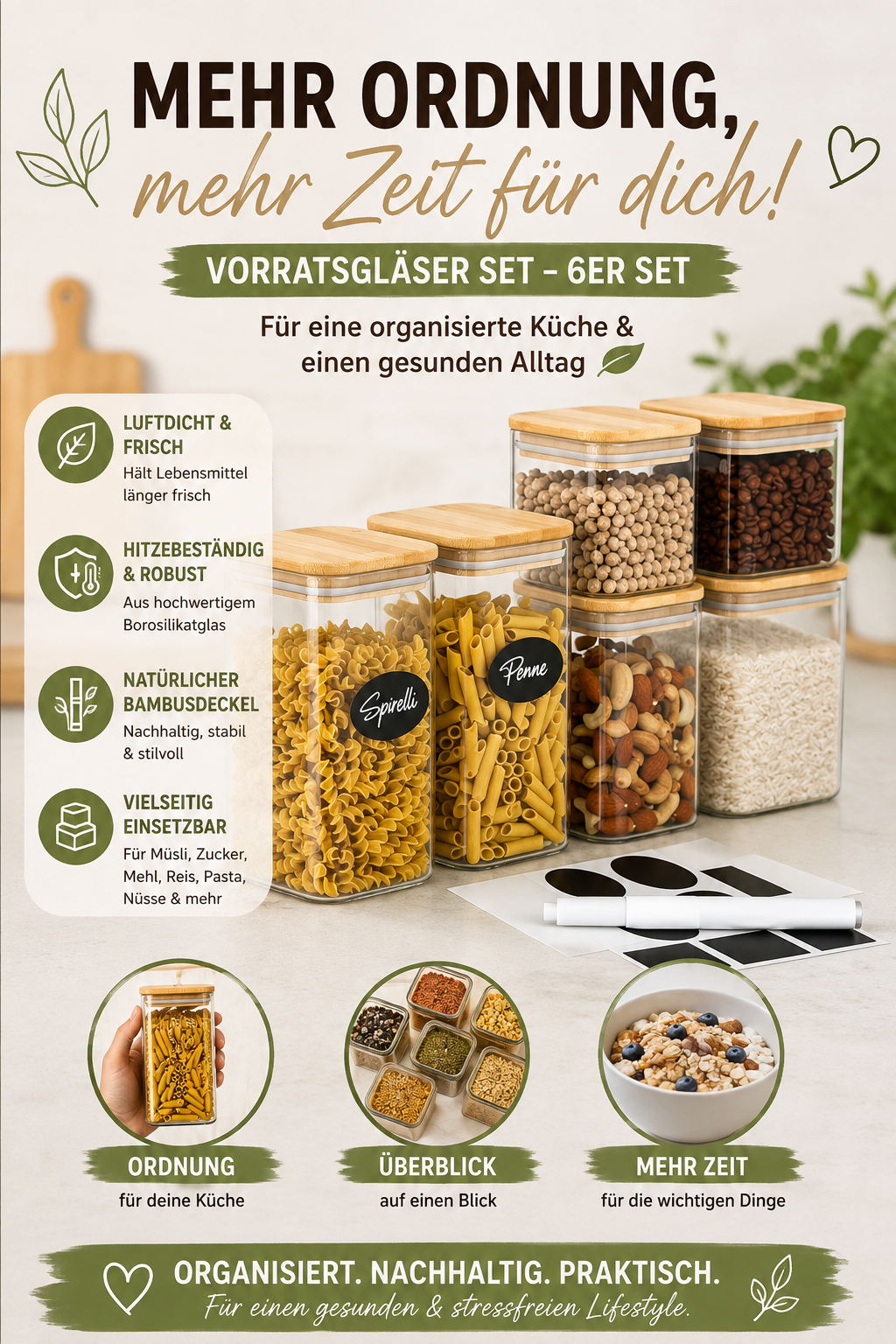 Mehr Ordnung in der Küche – Warum Vorratsgläser der Schlüssel zu einer gesunden Ernährung sind